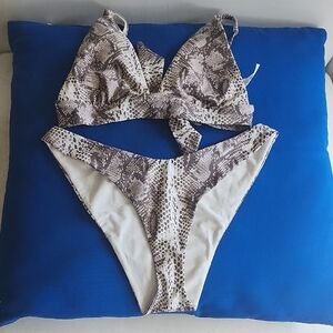 Aerie Cheekier Plus Coquine  Bikini Bottom with Animal Prints Desing